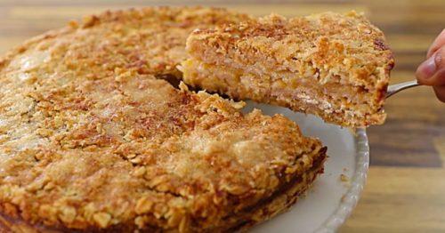 Яблоки + овсяные хлопья — лучший осенний пирог 1
