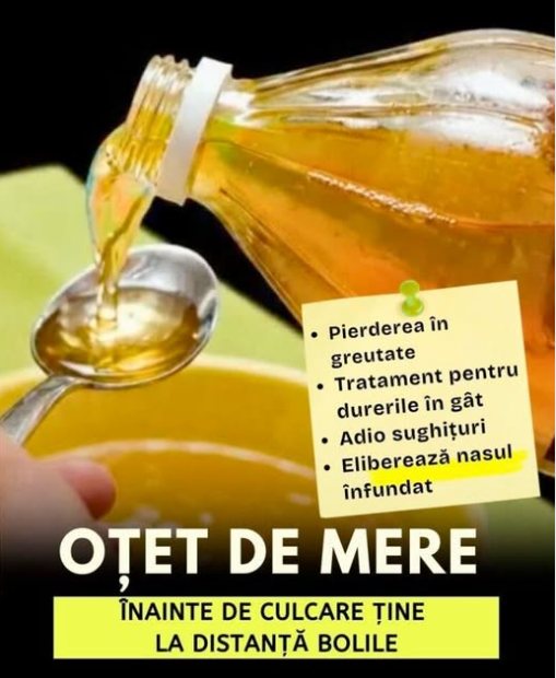 O linguriță de oțet de mere înainte de culcare – Beneficii naturale