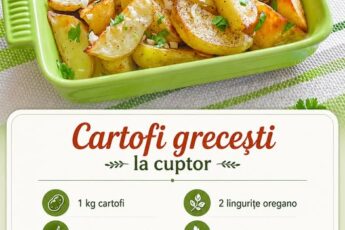 Cartofi grecești la cuptor – atât de gustoși încât nu mai vrei altceva
