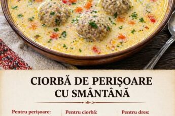 Ciorbă de perișoare cu smântână – gustoasă, acrișoară și reconfortantă