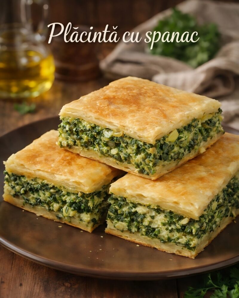 Plăcintă cu spanac – gustoasă, ușoară și plină de nutrienți