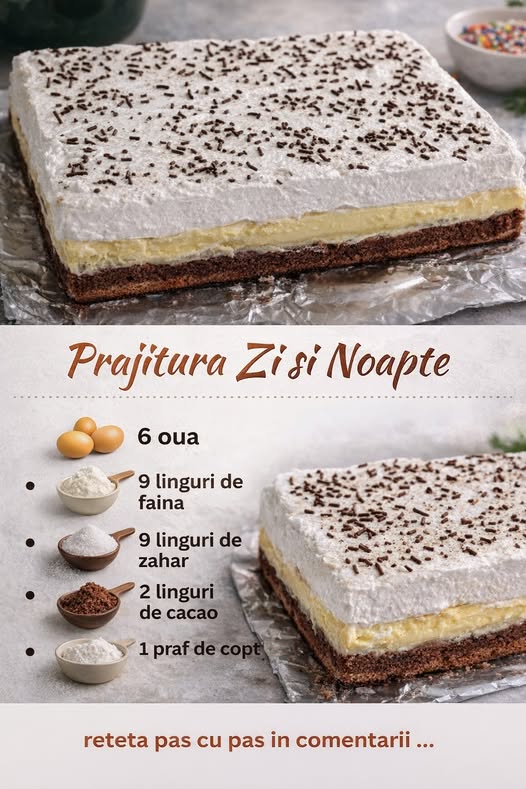 Prăjitura „Zi și Noapte” – desertul perfect în două culori