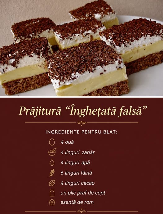 Prăjitură “Înghețată falsă”
