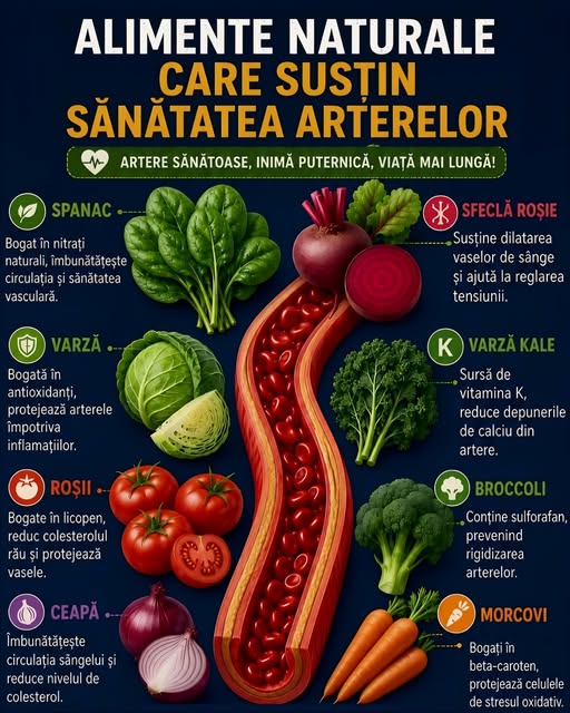 Alimente naturale pentru artere sănătoase și o inimă puternică!
