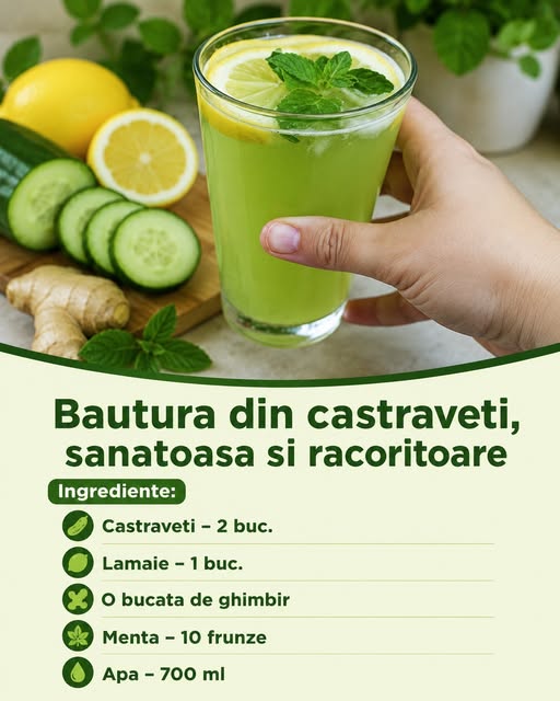 Bautura din castraveti- Foarte racoritoare si sanatoasa, se face in doar cateva minute
