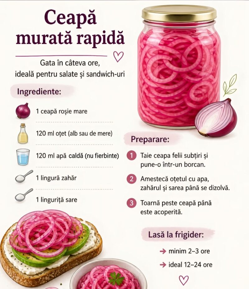 Ceapă Roșie Murată: Secretul pentru cele mai bune sandvișuri și salate!