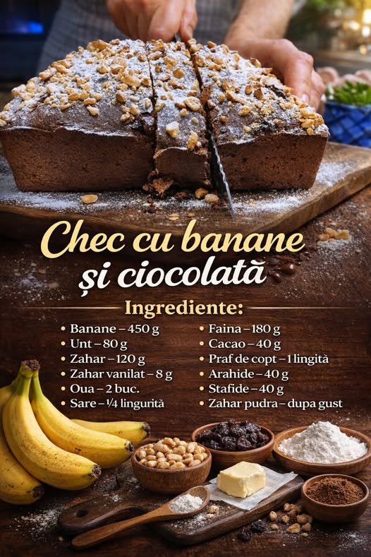 Chec cu banane si ciocolata... 