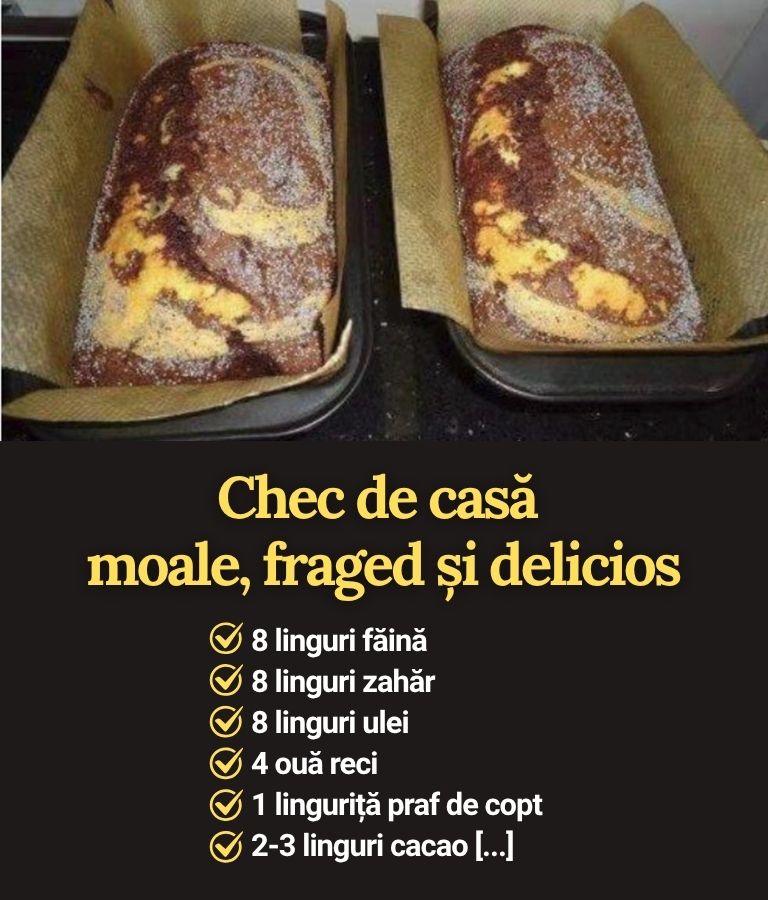 Chec de casă moale, fraged și delicios