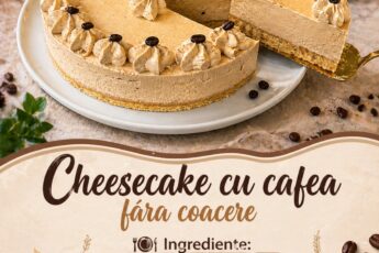 Cheesecake cu cafea fara coacere – cremos si aromat
