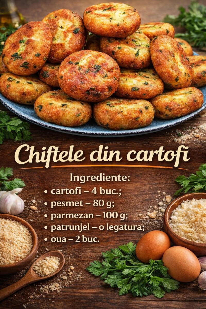 Chiftele din cartofi- Foarte gustoase, le fac o data pe saptamana