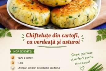 Chifteluțe din cartofi, cu verdeață și usturoi – Cea mai simplă și cea mai gustoasă rețetă
