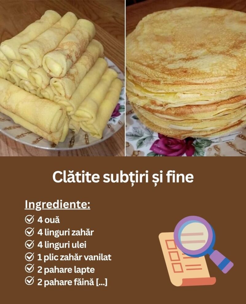 Clătite de casă subțiri și fine