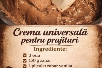 Crema universala pentru prajituri- Se face repede pe o baie de abur