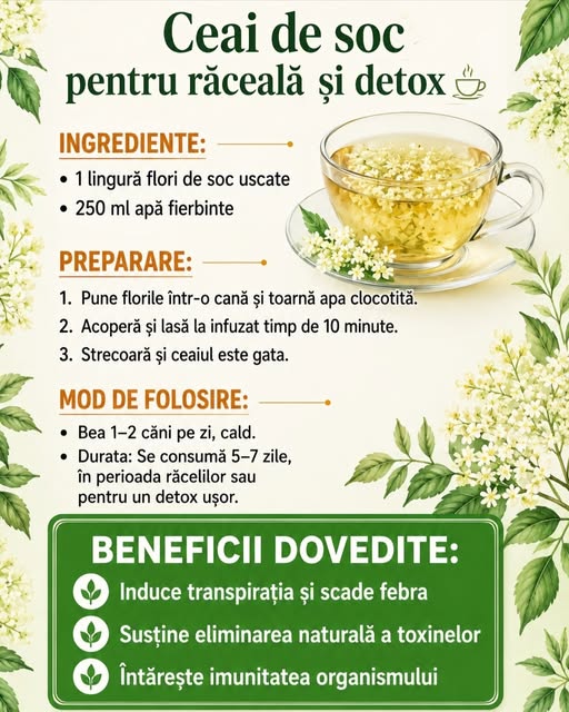 DESCOPERĂ BENEFICIILE CEAIULUI DE SOC!