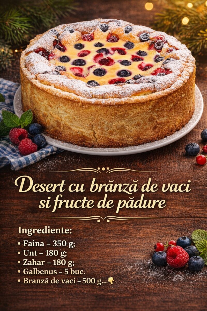 Desert cu branza de vaci si fructe de padure- Combinatia perfecta cand vine vorba de arome