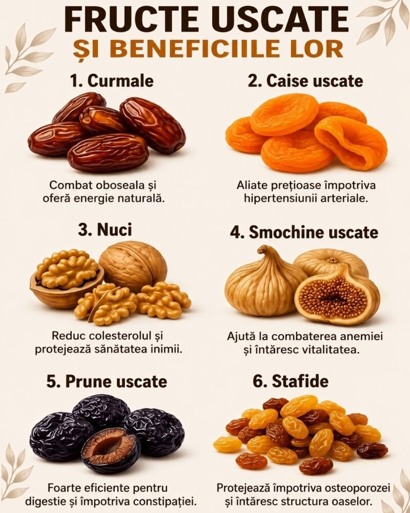 Fructele uscate și deshidratate sunt adevărate izvoare de sănătate, bogate în vitamine, minerale și fibre esențiale pentru energie și vitalitate zilnică. 
