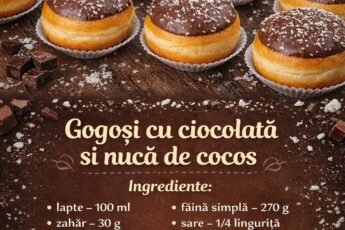 Gogosi cu ciocolata si nuca de cocos- Super gustoase, le fac foarte des pentru copii