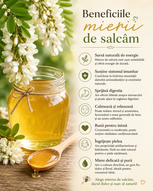 Mierea de salcâm – una dintre cele mai apreciate și benefice sortimente de miere