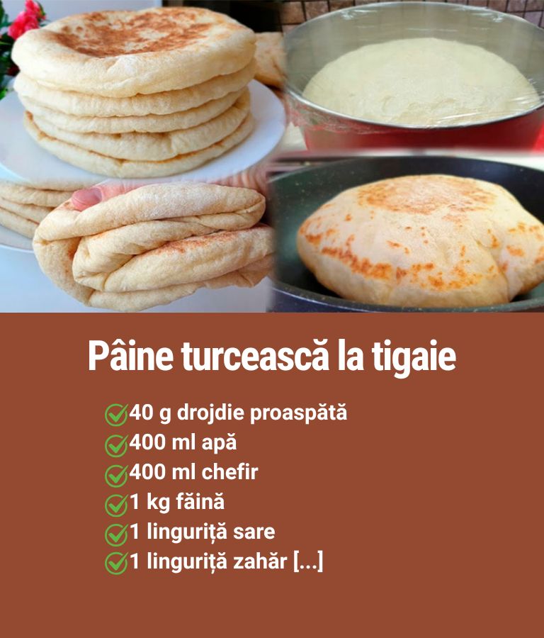  Pâine turcească, la tigaie