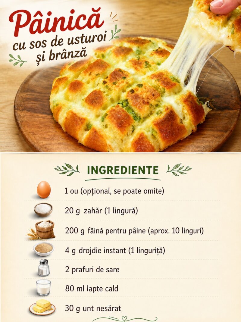Pâinică cu sos de usturoi și brânză
