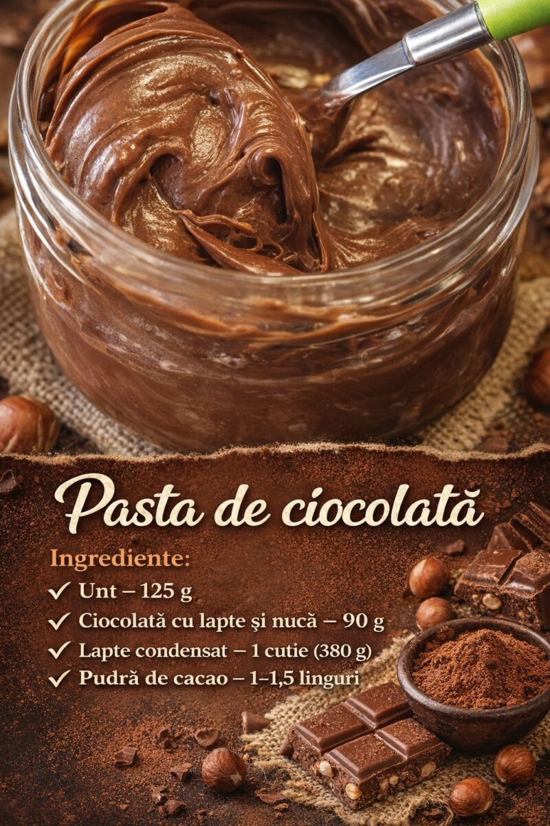 Pasta de ciocolata- O mananc pe paine, se face repede din doar 4 ingrediente