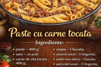 Paste cu carne tocata- Idee pentru o cina foarte gustoasa