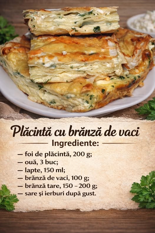 Placinta cu branza de vaci- Foarte gustoasa, aromata si rapida
