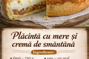 Placinta cu mere si crema de smantana- Super combinatie, foarte gusoasa si aromata