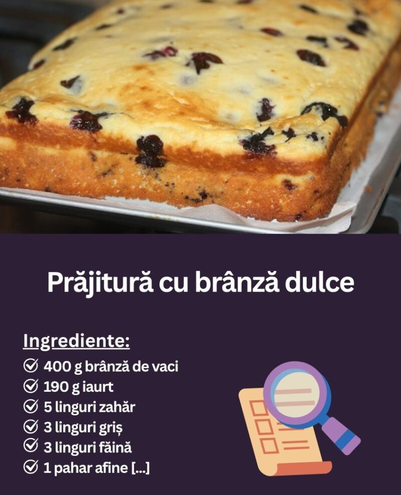 Prăjitură cu brânză dulce