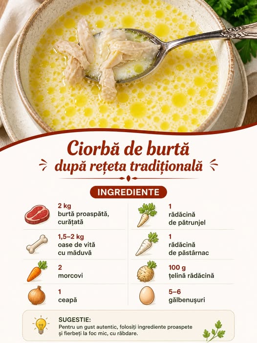 Rețetă boierească, din caietele vechi cu rețete – Ciorbă de burtă după rețeta tradițională