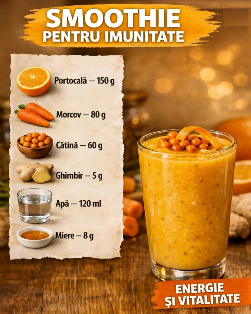 Smoothie pentru imunitate 🥤🍊 – energie naturală în fiecare zi
