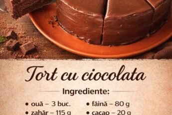 Tort cu ciocolata- Foarte gustos si cremos