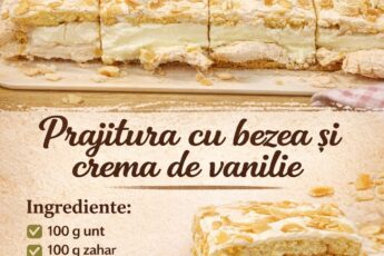 Tort norvegian cu bezea si crema de vanilie- Foarte gustos, il fac la ocazii speciale