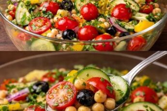 Salată mediteraneană de năut în 5 minute. Incredibil de ușor și delicios!