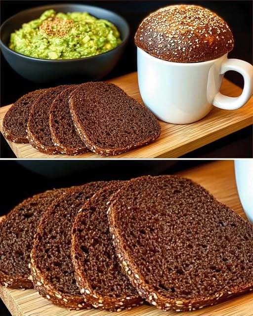 FĂRĂ făină, FĂRĂ drojdie și FĂRĂ zahăr! Cană sănătoasă de pâine în 5 minute (+ coacere). Fără carbohidrați.