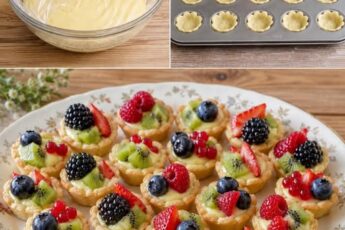 Mini tarte cu fructe care dispar de pe masa in 5 minute