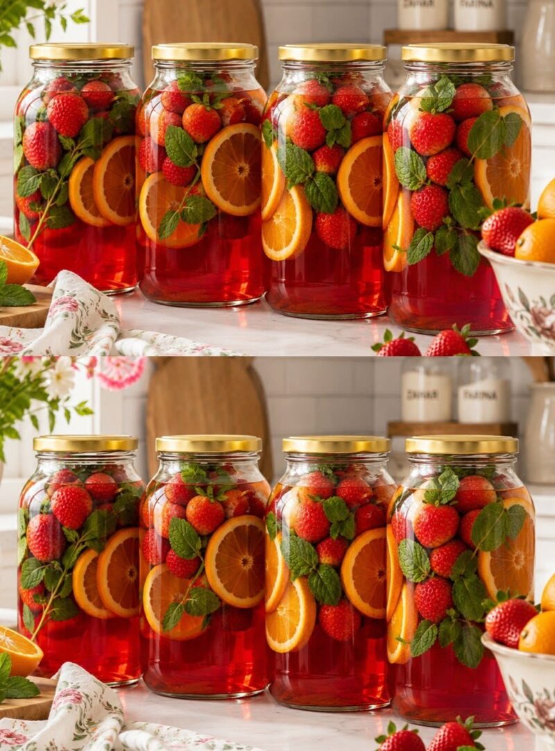Torn apă clocotită și închid borcanele pentru iarnă: aromatul „Mojito” de căpșuni, care se termină primul