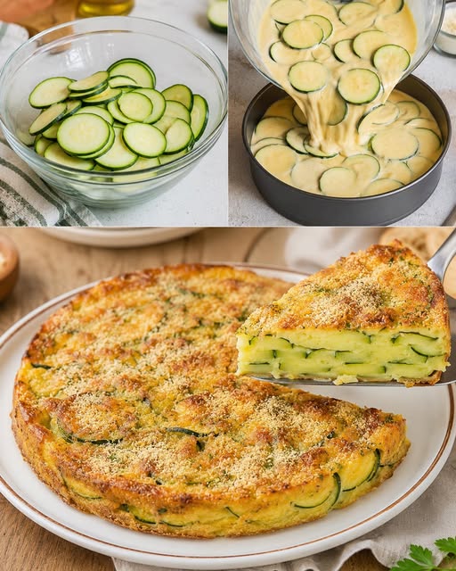 Zucchini, ouă și brânză - 30 minute la cuptor și primești o plăcintă care dispare de pe masă prima