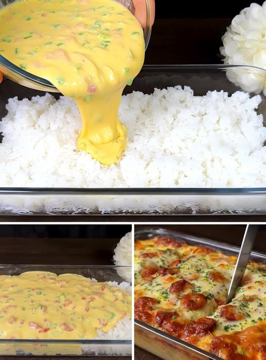 Caserolă delicioasă de orez cu ouă: o familie preferată rapidă și ușoară!