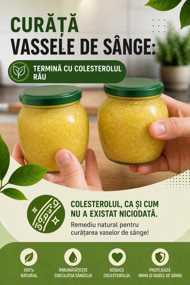 Curățați vasele de sânge: scăpați de colesterolul „rău”
Colesterolul va dispărea ca și cum n-ar fi existat niciodată. Un remediu natural pentru curățarea vaselor de sânge!