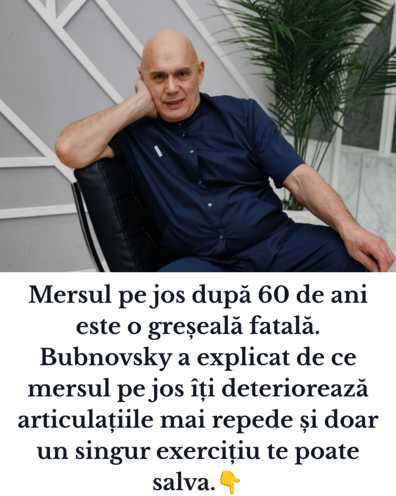 Mersul pe jos după 60 de ani este o greșeală fatală. Bubnowski a explicat de ce mersul pe jos îți deteriorează articulațiile mai repede și doar un singur exercițiu te poate salva.
