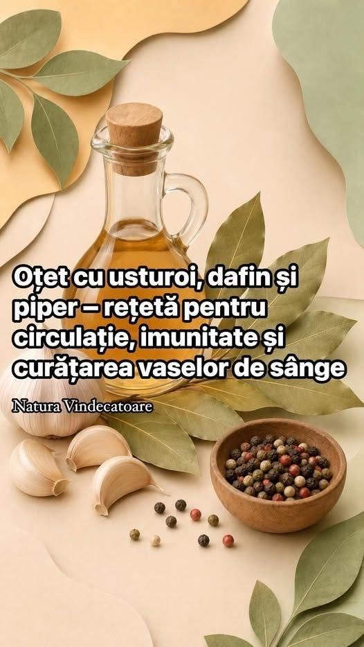 Oțet cu usturoi, dafin și piper – rețetă pentru circulație, imunitate și curățarea vaselor de sânge