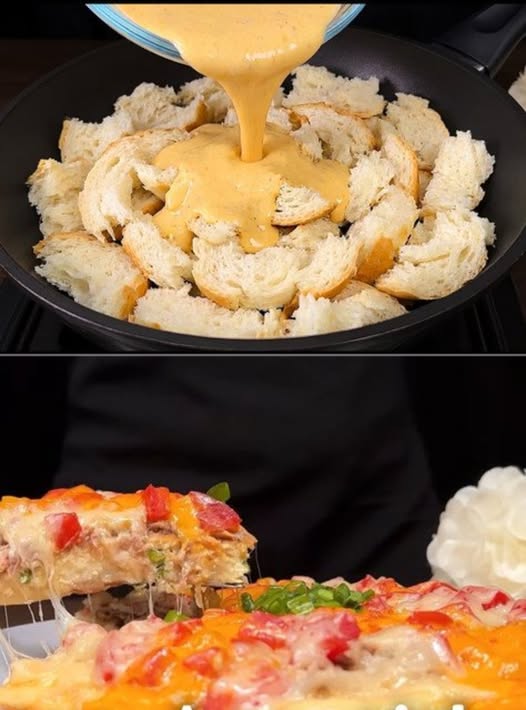 Pâinea cu ouă e mai bună decât pizza! Mic dejun delicios și simplu pentru fiecare zi.