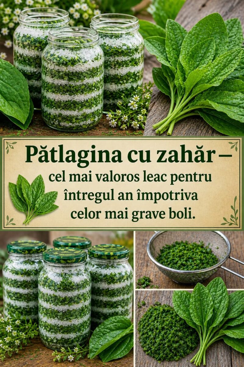 Pătlagina cu zahăr — cel mai valoros leac pentru întregul an împotriva celor mai grave boli.