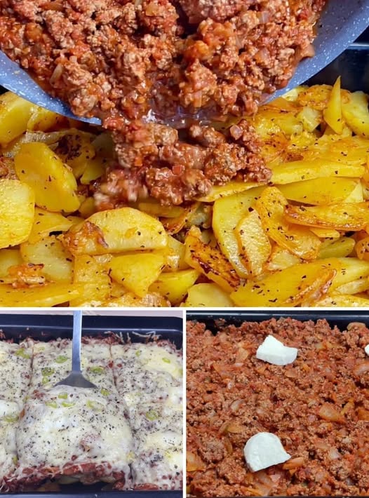 Pur și simplu toarnă carnea tocată peste cartofi!! ️ Cină ușoară delicioasă!