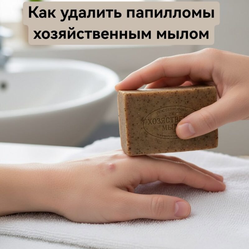 Как удалить папилломы хозяйственным мылом