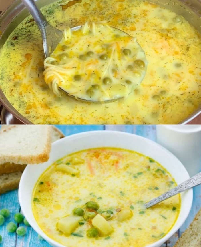 Беру банку зелёного горошка и варю вкуснейший суп за 20 минут! Простой, быстрый и сытный — из доступных продуктов, которые всегда под рукой