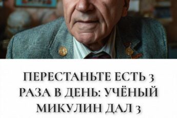 Перестаньте есть 3 раза в день: учёный Микулин дал 3 важных совета для здоровья пожилых людей