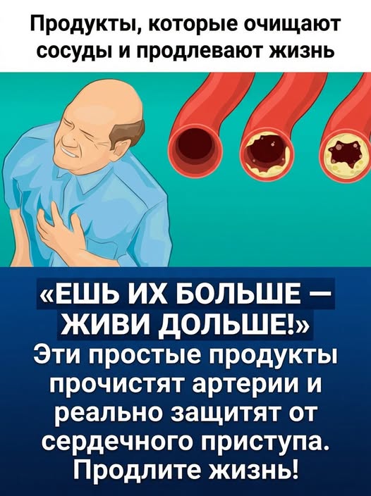 Доступные и полезные продукты, которые помогут укрепить сердечную мышцу, очистить сосуды и продлить долголетие. Начните добавлять их в свой ежедневный рацион прямо сейчас! 