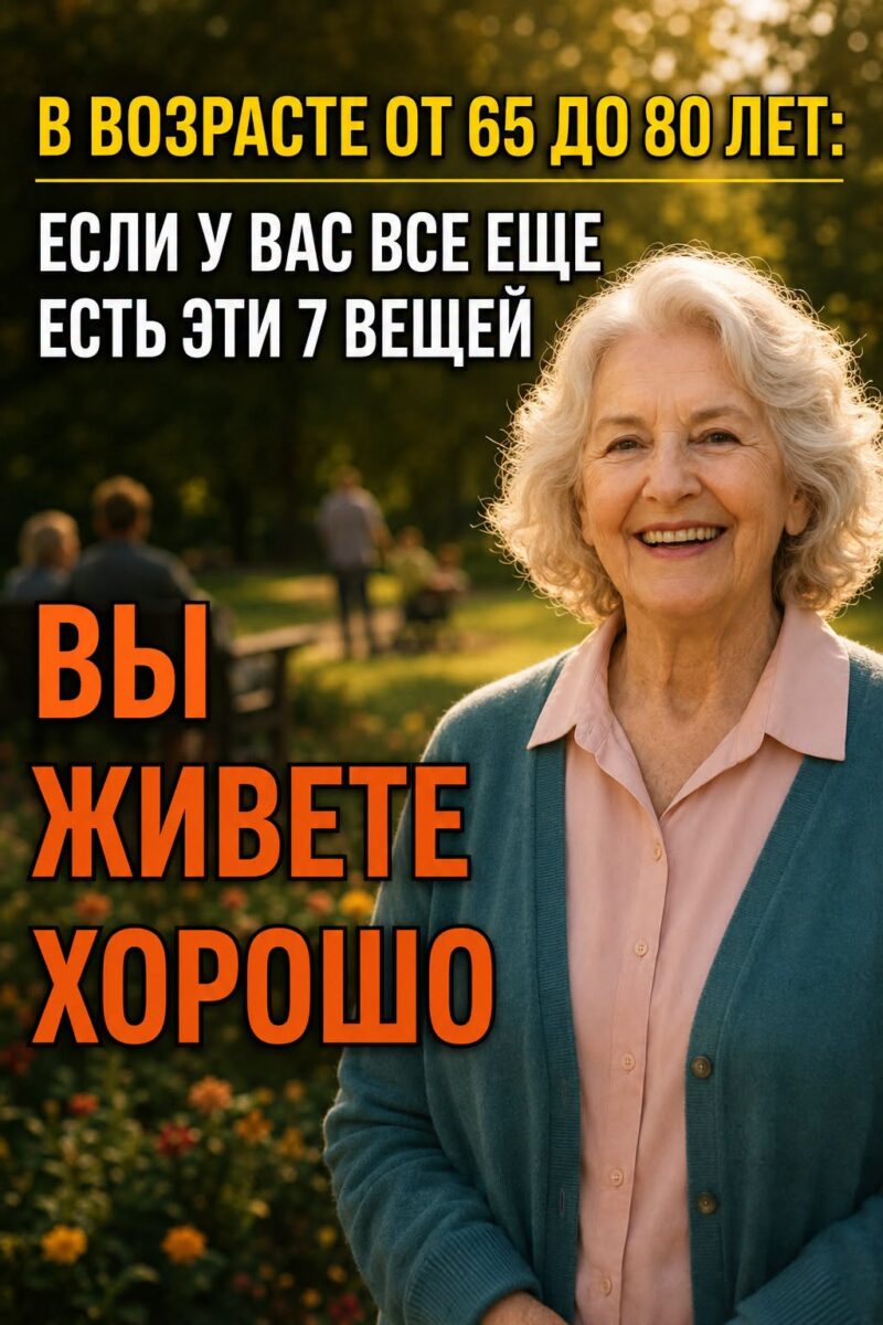 От 65 до 80 лет: Если эти 7 вещей всё ещё при вас, значит, вы живёте прекрасно... 🤗 Смотрите детали